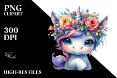 Vibrant Baby Unicorn PNG Product Image 2
