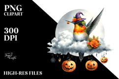 Hummingbird in Halloween Costume, High-Res PNG Product Image 2