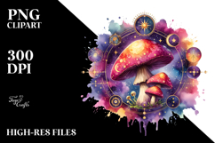 Magical Celestial Mushroom Tarot Splash PNG Product Image 2