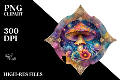 Magical Celestial Mushroom Tarot Splash PNG Product Image 2