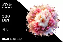 Abstract Shiny Rhododendron | Sublimation | Clipart Product Image 1