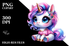 Cute Baby Unicorn Sitting, Style Product Image 2