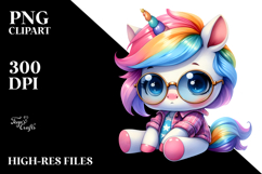 Cute Baby Unicorn Sitting, Style Product Image 2
