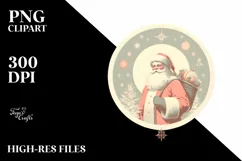 Vintage Simple Santa Image, Transparent PNG Product Image 2