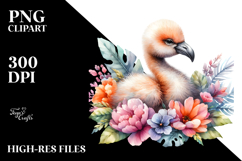 Funny Baby Flamingo Clipart | Sublimation Product Image 2