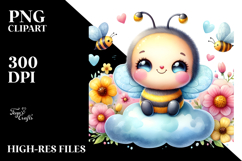 Joyful Baby Bee in Watercolor Product Image 2