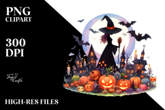 Vibrant Witch Halloween Scenery Product Image 2