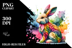 Colorful Bunny Made of Wood Title Product Image 2