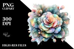 Shiny Begonia Material Watercolor Splash | Clipart Product Image 1