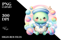 Cute Turtle Sailor Suit Clipart Product Image 2