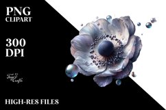 Shiny Anemone Made of Material | Sublimation Clipart Product Image 3
