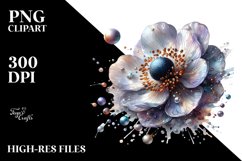 Shiny Anemone Made of Material | Sublimation Clipart Product Image 3