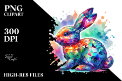 Colorful Bunny Made of Diamonds Title Product Image 2