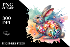 Colorful Bunny Made of Diamonds Title Product Image 2