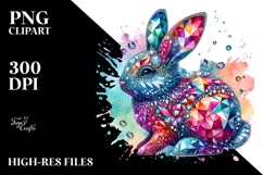 Colorful Bunny Made of Diamonds Title Product Image 2
