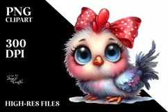 Funny Baby Rooster Dove Clipart Product Image 3