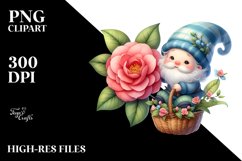 Floating Camellia Gnome PNG Product Image 2
