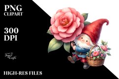 Floating Camellia Gnome PNG Product Image 2