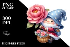 Floating Camellia Gnome PNG Product Image 2