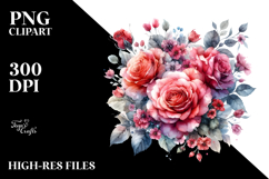 Colorfull Red Roses White Background Product Image 2
