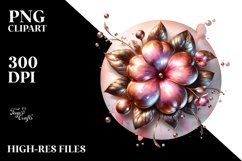 Glossy Shiny Impatiens Sublimation Clipart Product Image 1