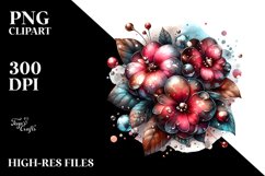 Glossy Shiny Impatiens Sublimation Clipart Product Image 3