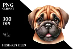 Cute Bullmastiff, Transparent PNG Product Image 2