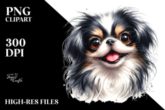 Happy Baby Japanese Chin, Clipart PNG Product Image 2