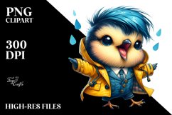 Cute Baby Bird with Cool Haircut, Transparent PNG Product Image 1