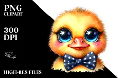 Vibrant Crazy Eyes Baby Duck PNG Product Image 2