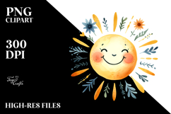 Whimsical Smiling Sun PNG Product Image 2