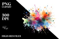 Colorful Brushstroke Summer Flower PNG Product Image 2