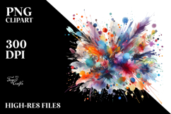 Colorful Brushstroke Summer Flower PNG Product Image 2