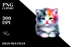 Vibrant Kitten Sticker Clipart Product Image 2