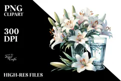 Watercolor Lily | Sublimation | Clipart Product Image 2