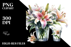 Watercolor Lily | Sublimation | Clipart Product Image 2