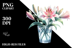Watercolor Lily | Sublimation | Clipart Product Image 2