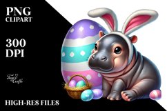 Cute Baby Hippo PNG Product Image 2