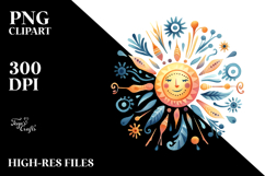Very Simple Whimsical Sun PNG Product Image 2