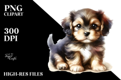 Digital Baby Puppy Sleeping on Flower, Transparent PNG Product Image 2