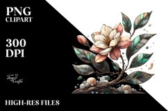 Stained Gardenia Made of Material | Sublimation Clipart Product Image 1