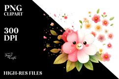 Cute Spring Flowers V Painting, Transparent PNG Product Image 2