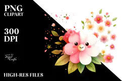 Cute Spring Flowers V Painting, Transparent PNG Product Image 2