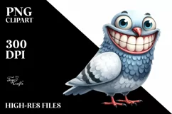 Funny Watercolor Dove Contempt Goofy Smile Product Image 3