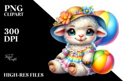 Cuddling Carousel Lamb PNG Product Image 2