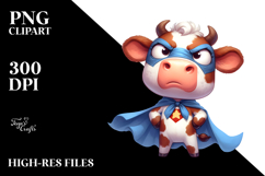 Cartoony Cow with Exaggerated Expression, Transparent PNG Product Image 2