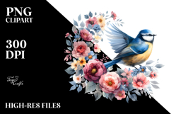 Watercolor V Painting with Bird, Transparent PNG Product Image 2