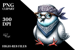 Funny Dove Bandana Fancy es | Sublimation Product Image 2