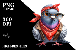 Funny Dove Bandana Fancy es | Sublimation Product Image 2