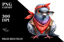 Funny Dove Bandana Fancy es | Sublimation Product Image 2